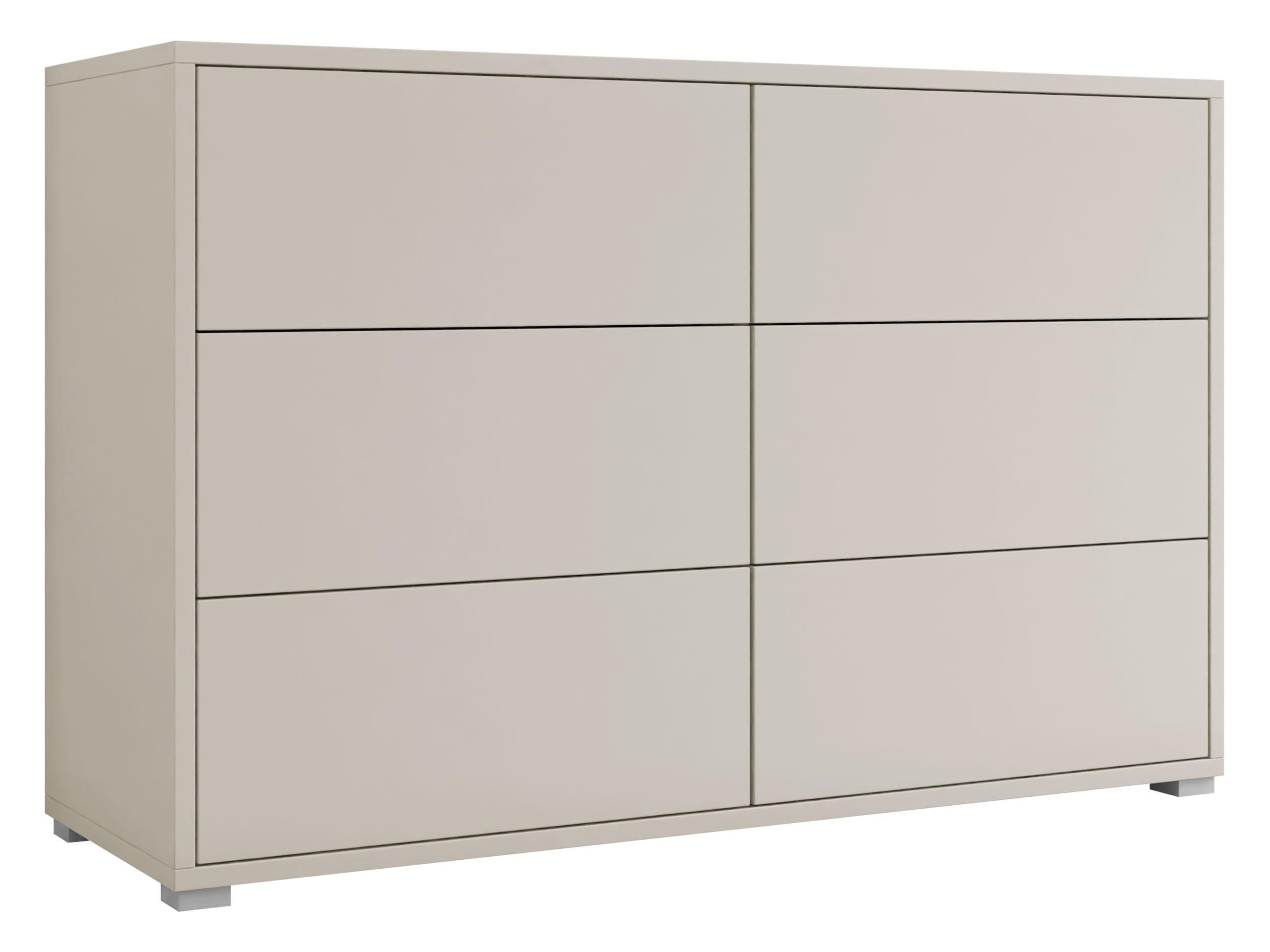 KOMMODE Gesita K6SZ - Kaschmir/Silberfarben, Holzwerkstoff/Kunststoff (120/73/41cm) - MIRJAN24