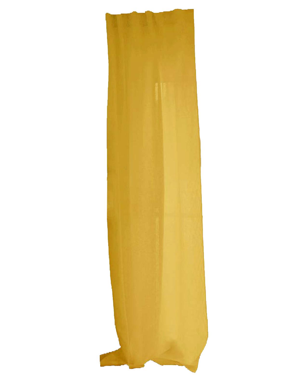 SCHLAUFENVORHANG reines Leinen mit verdeckten Schlaufen zitronen-gelb 135/245 cm - Gelb, Naturmaterialien (135/255cm) - beties Heimtextil