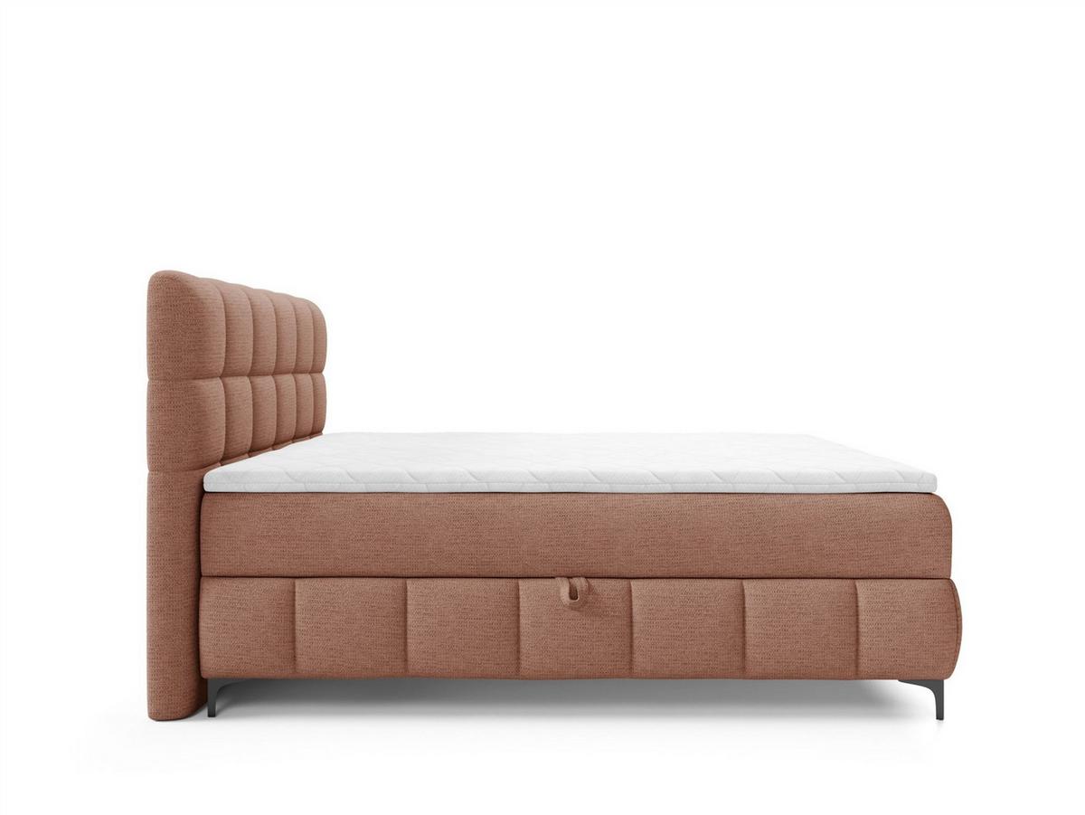BOXBETT Sophie In Aragon - Rotbraun, Holzwerkstoff/Textil (180/200cm) - Fun Möbel