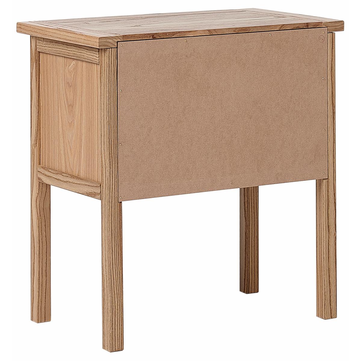 NACHTTISCH mit 2 Schubladen Sassafrasholz Braun Salton - Braun, Holz (31/53/55cm) - Beliani