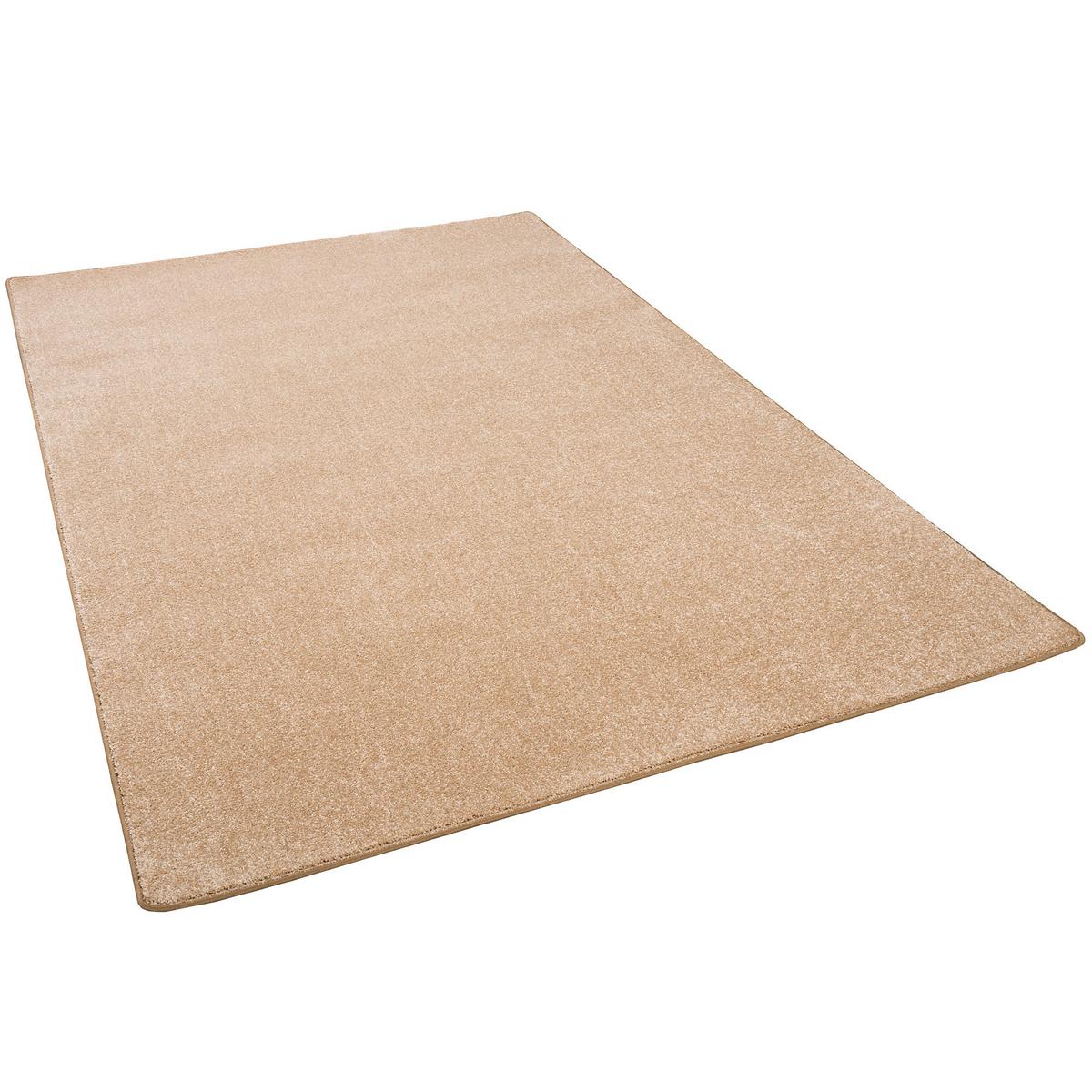 HOCHFLOR VELOURS TEPPICH LUNA - Beige, Textil (133/133cm) - Snapstyle