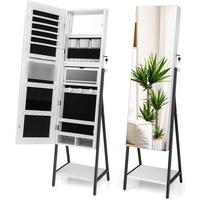SCHMUCKSCHRANK Weiß - Weiß, Holz (42/157/37cm) - COSTWAY