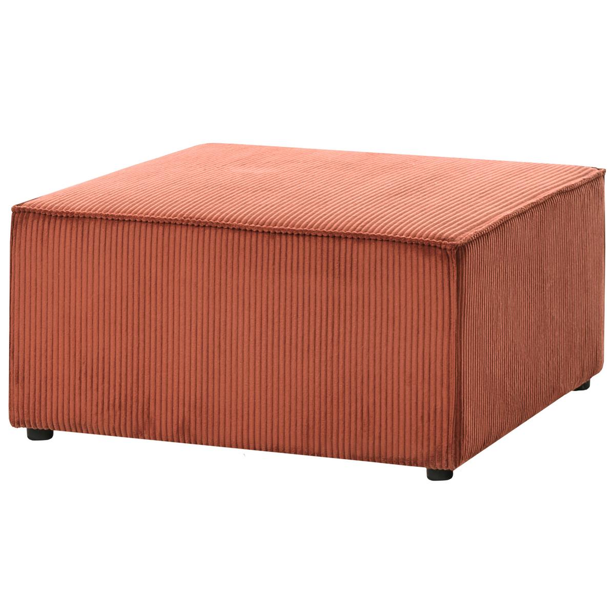 OTTOMANE Cord Goldbraun Lemvig - Goldfarben, Textil (83/41/83cm) - Beliani
