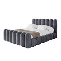 POLSTERBETT mit Bettkasten, Fußteil und Lattenrost, Boxbett ohne Matratze - SENA-Z 140x200 Dunkelgrau - Dunkelgrau, Holzwerkstoff/Textil (140/200cm) - ALTDECOR