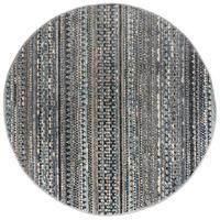 TEPPICH PERRAN, gestreift, Blau, Ø 160 cm - Blau, Textil (160/160cm) - KADIMA DESIGN