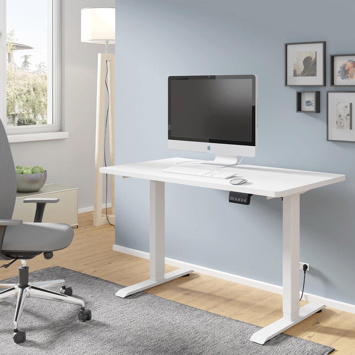 SCHREIBTISCH Ergo Mattweiß - Weiß, Holzwerkstoff (120/65/73cm) - Petits-meubles