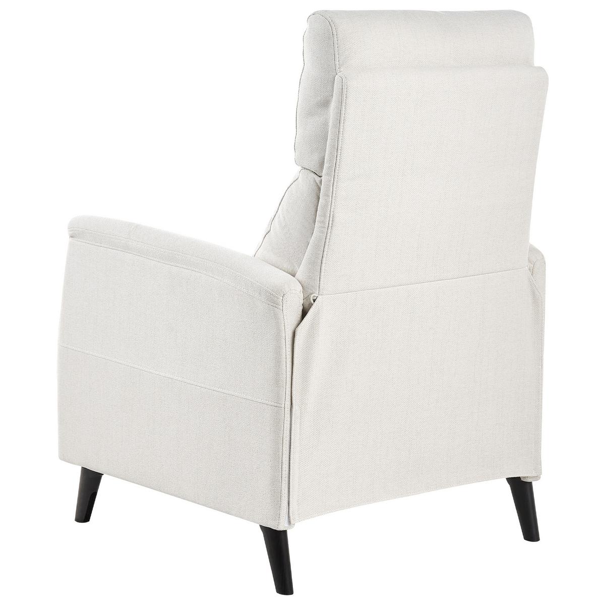 FERNSEHSESSEL Cremeweiß Selvik - Schwarz/Weiß, Textil (69/103/80cm) - Beliani