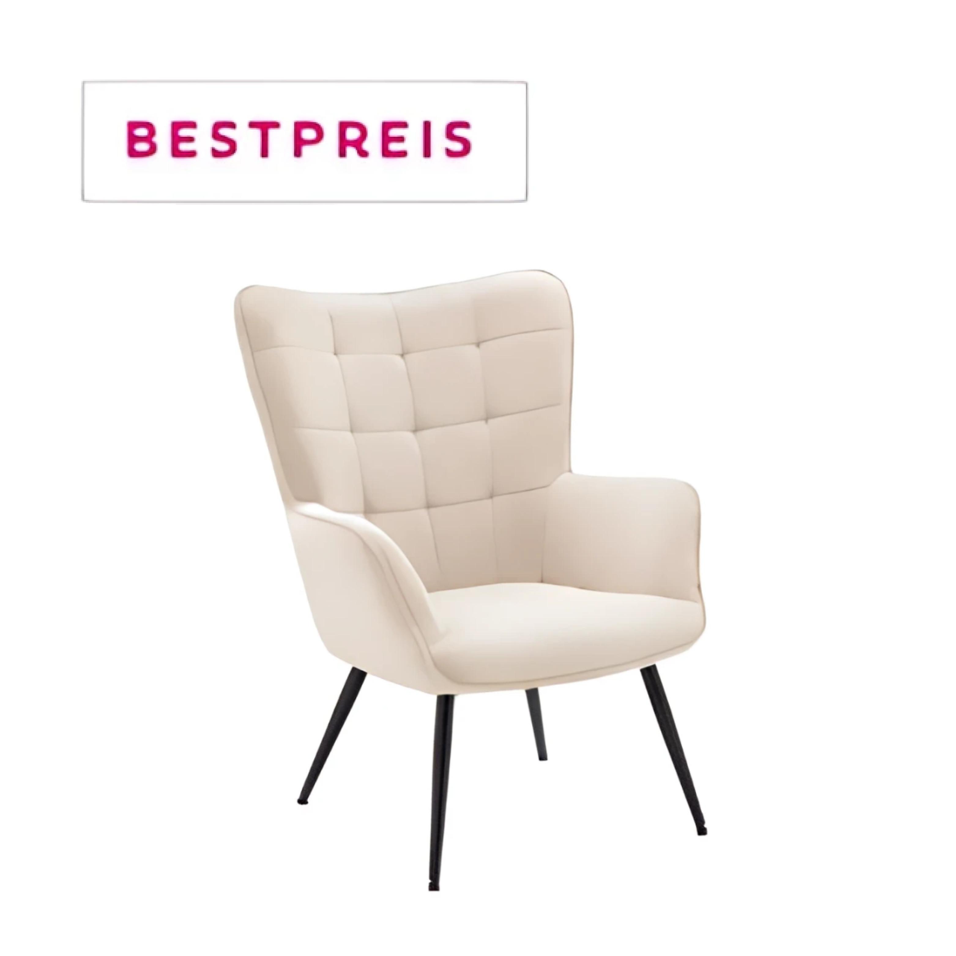 Polstersessel beige mit Bestpreis-Eyecatcher