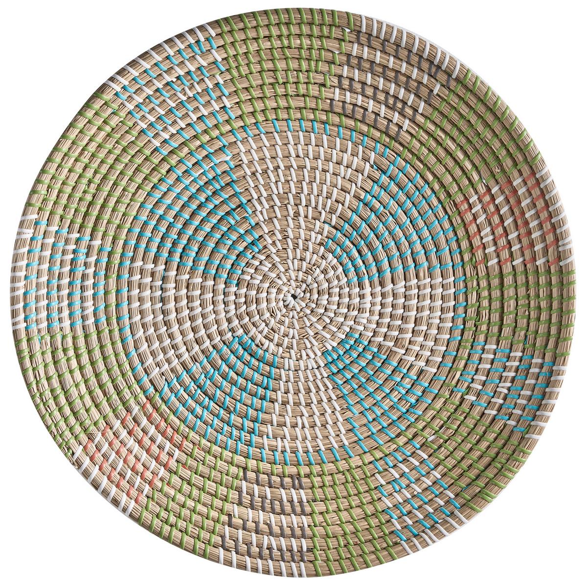 WANDDEKORATION Seegras bunt Sonla - Multicolor, Naturmaterialien (45/45/7cm) - Beliani