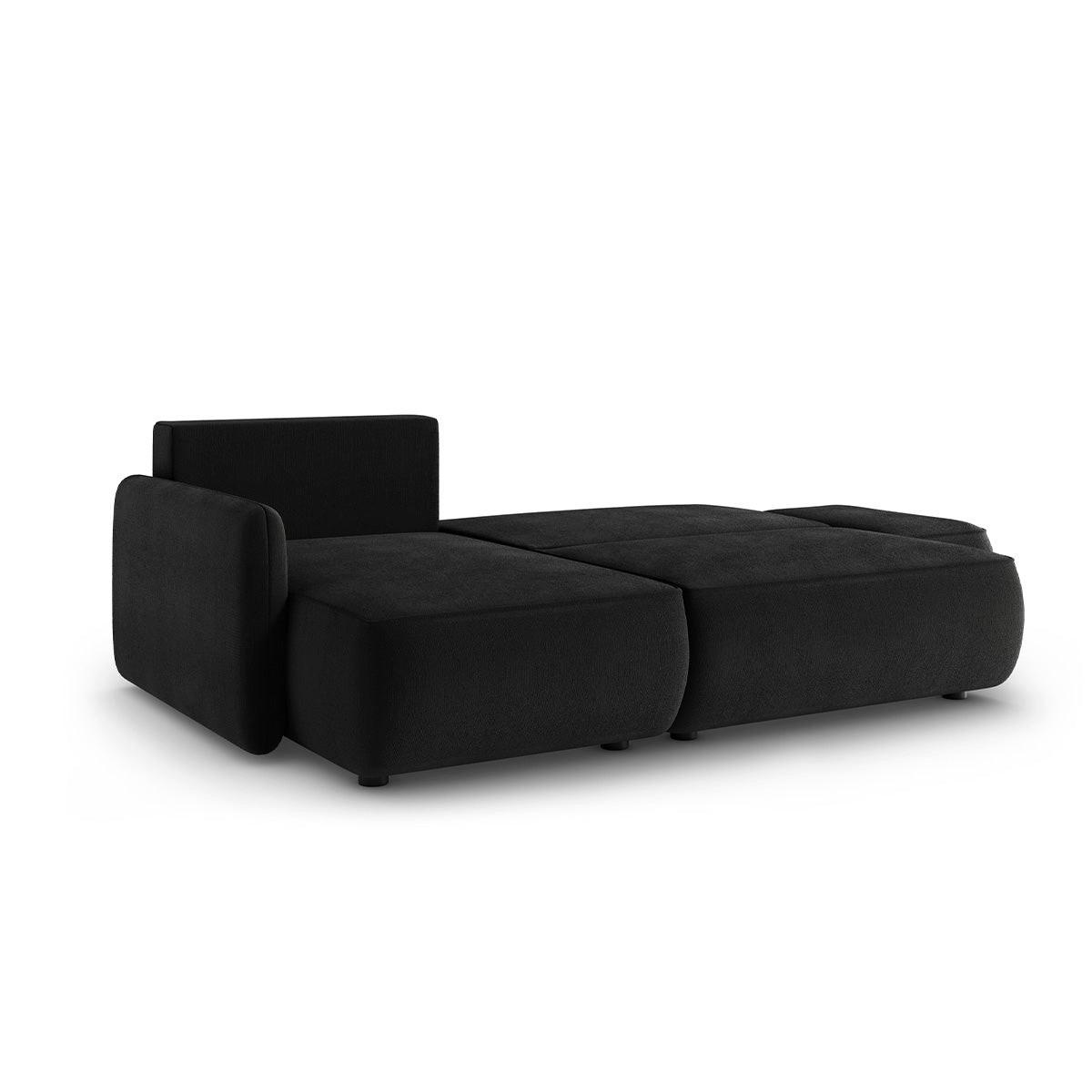 ECKSOFA Alessio 3 Sitzplätze Schwarz - Schwarz, Holz (229/148cm) - Petits-meubles