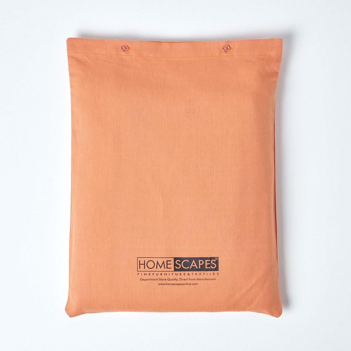 LEINEN-BETTLAKEN ohne Gummizug aus 60% Leinen & 40% Baumwolle - Orange, Textil (240/300cm) - Homescapes