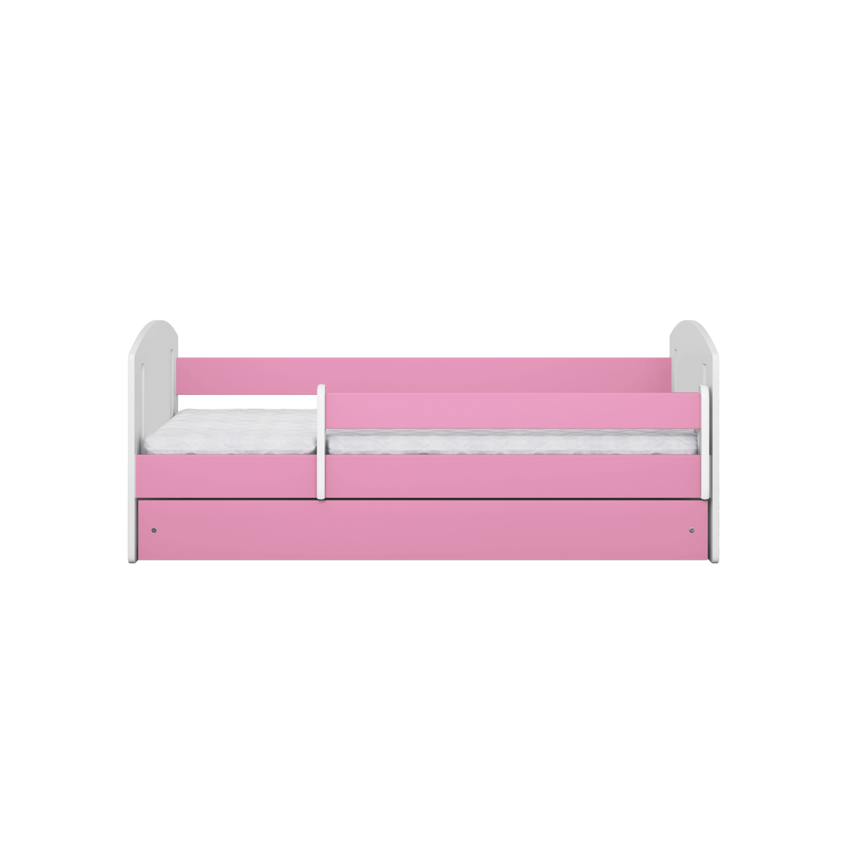 KINDERBETT CLASSIC II mit Schublade ohne Matratze Rosa 90/65/144 - Rosa, Holzwerkstoff (80/140cm) - RAUMHIRSCH FURNITURE