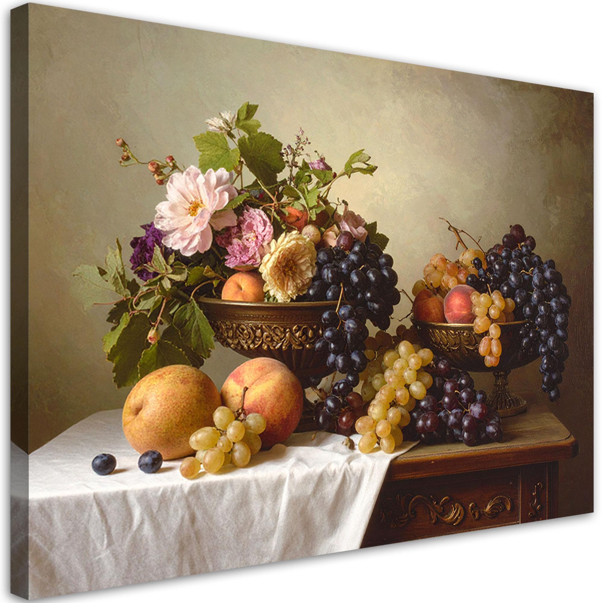 LEINWANDBILD Essen & Trinken 120x80cm - Braun, Textil (120/80cm) - Feeby