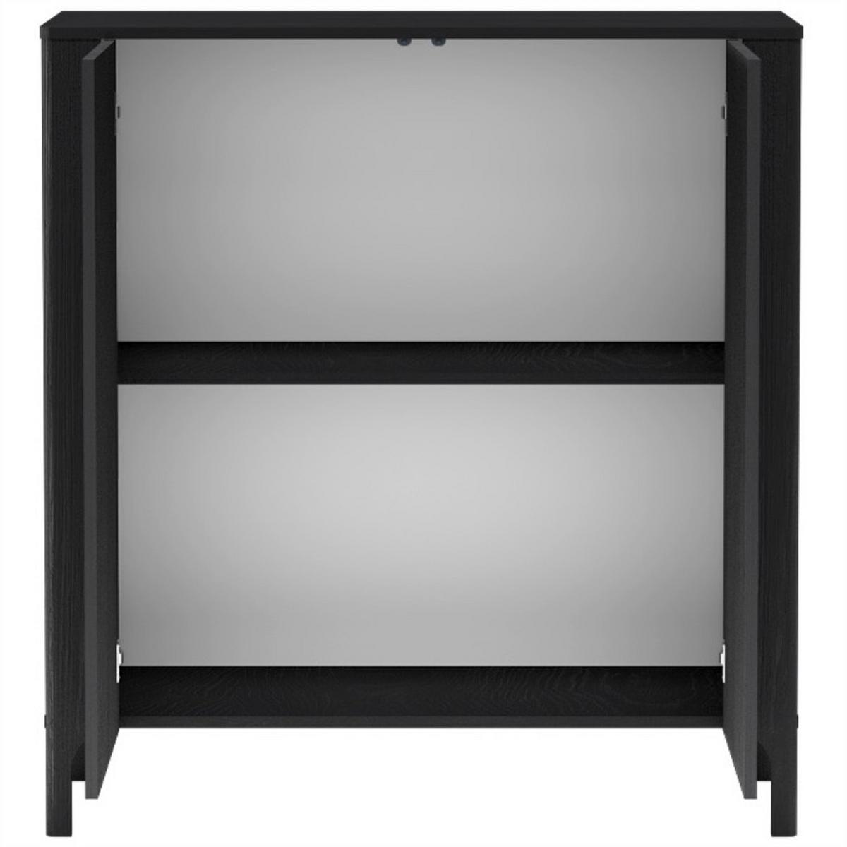 KOMMODE Lume mit zwei Türen, 100 cm, schwarz - Schwarz, Holzwerkstoff (103/95/40.5cm) - Beautysofa