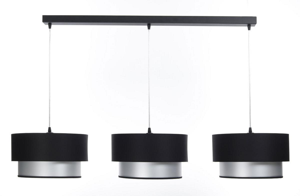HÄNGELEUCHTE Schwarz 30/88 cm - Silberfarben, Kunststoff (30/2.6/88cm) - ONZENO