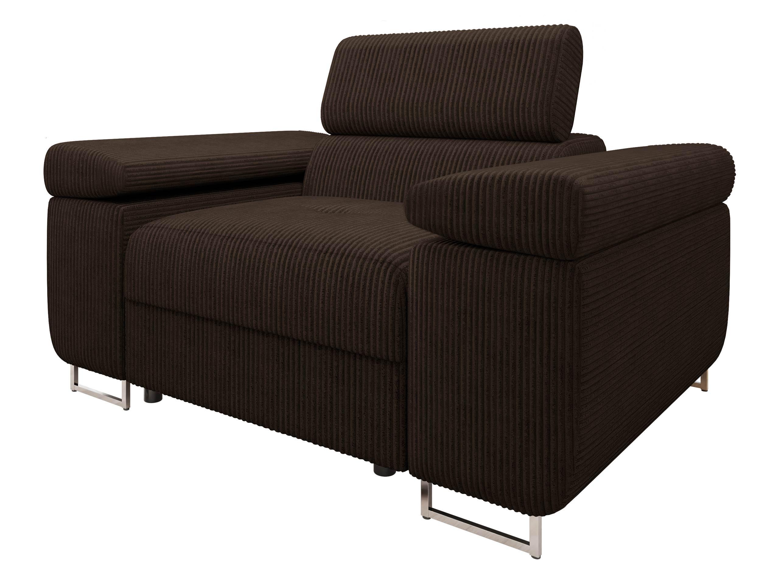 SESSEL Torezio Cord - Nussbaumfarben, Holz/Textil (134/90/102cm) - MIRJAN24