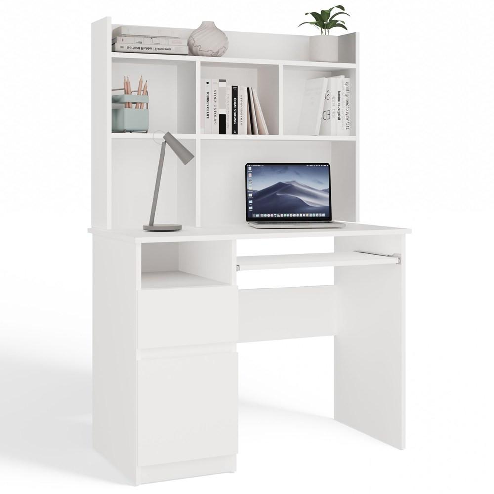 SCHREIBTISCH Weiß 98/145/51 - Weiß, Holzwerkstoff (90/50/145cm) - RAUMHIRSCH FURNITURE