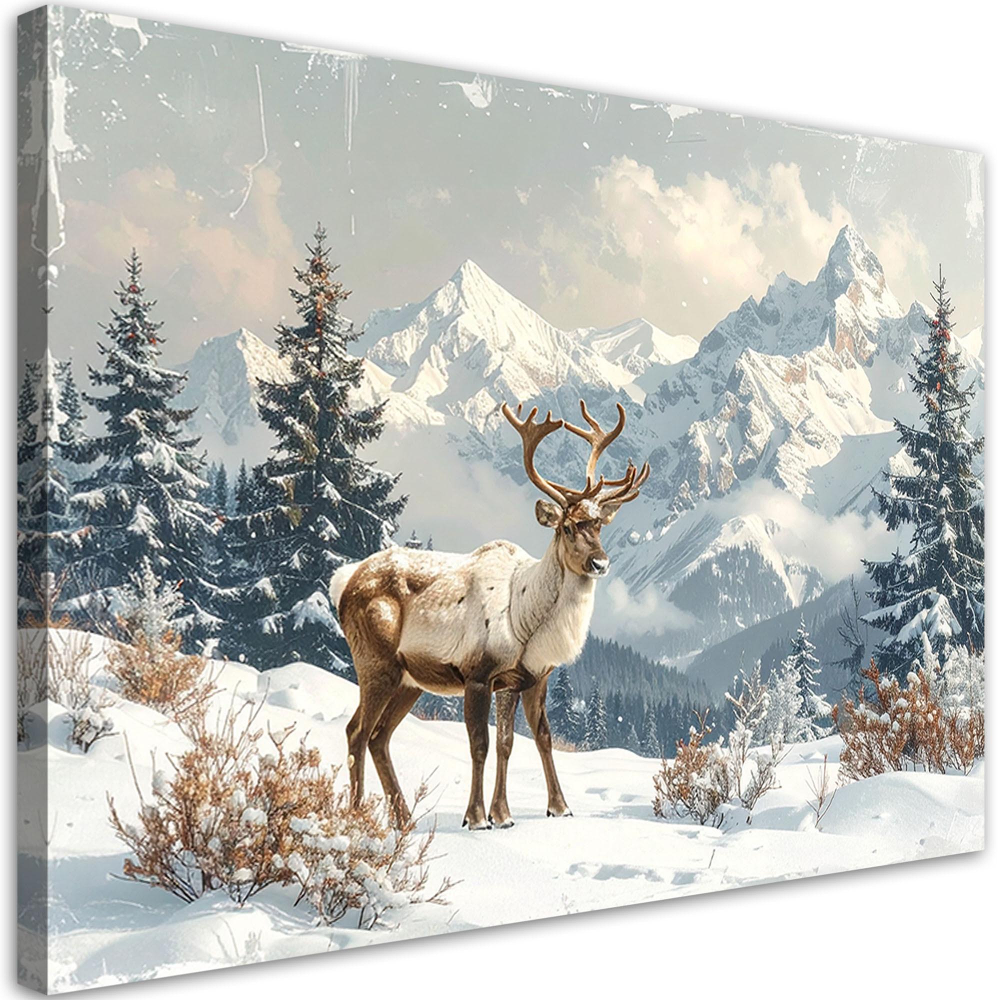 LEINWANDBILD Weihnachten 60x40cm - Weiß, Textil (60/40cm) - Feeby