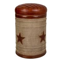 HOCKER, braun, 30x45cm - Multicolor, Metall (30/45/30cm) - Wanderlust