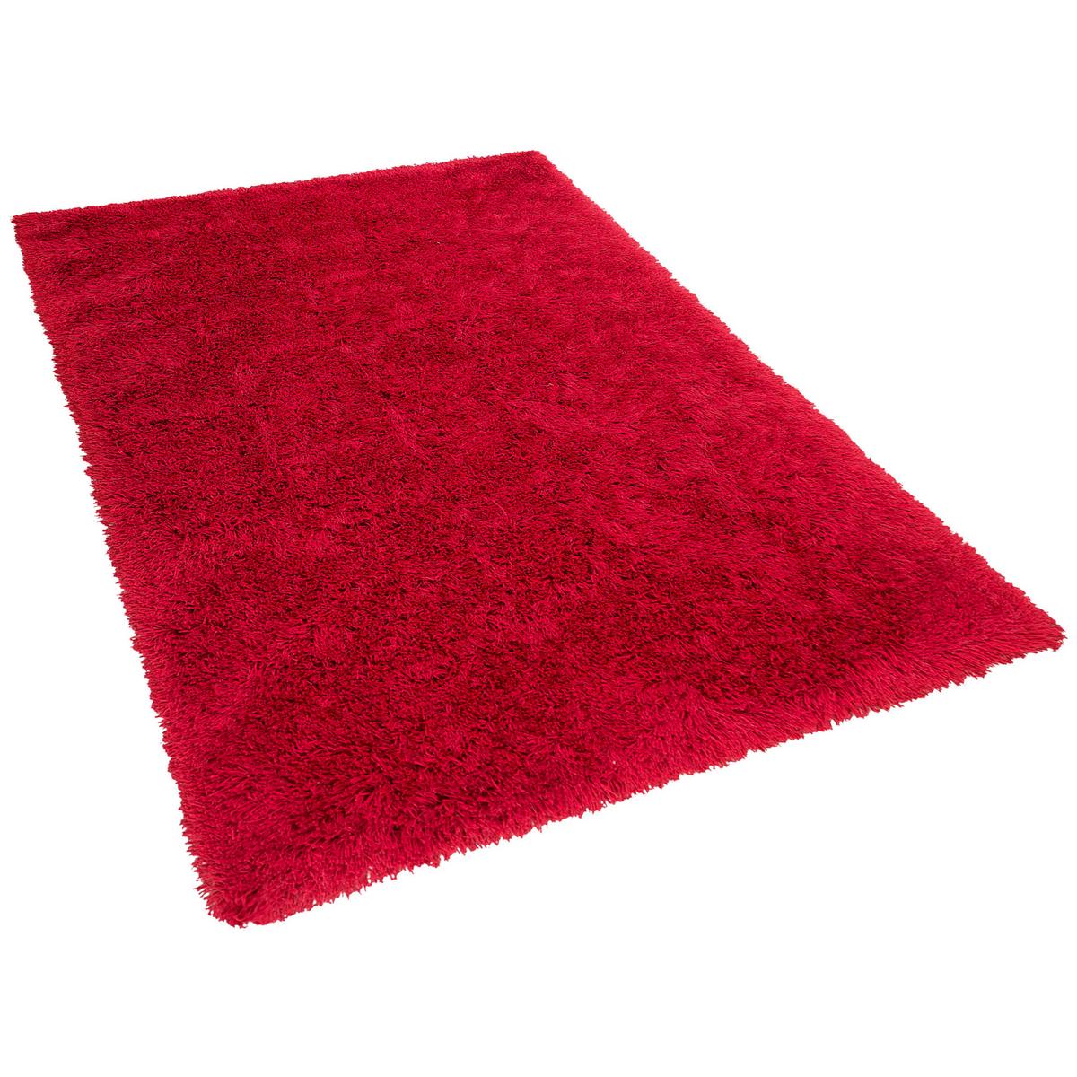 SHAGGY-TEPPICH Cide 300/200 cm - Rot, Kunststoff (200/300cm) - Beliani