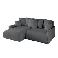 ECKSOFA Ottomane links ONESK-L -v1 216x177x72 Dunkelgrau Cord - Dunkelgrau, Holzwerkstoff/Kunststoff (216/177cm) - ALTDECOR