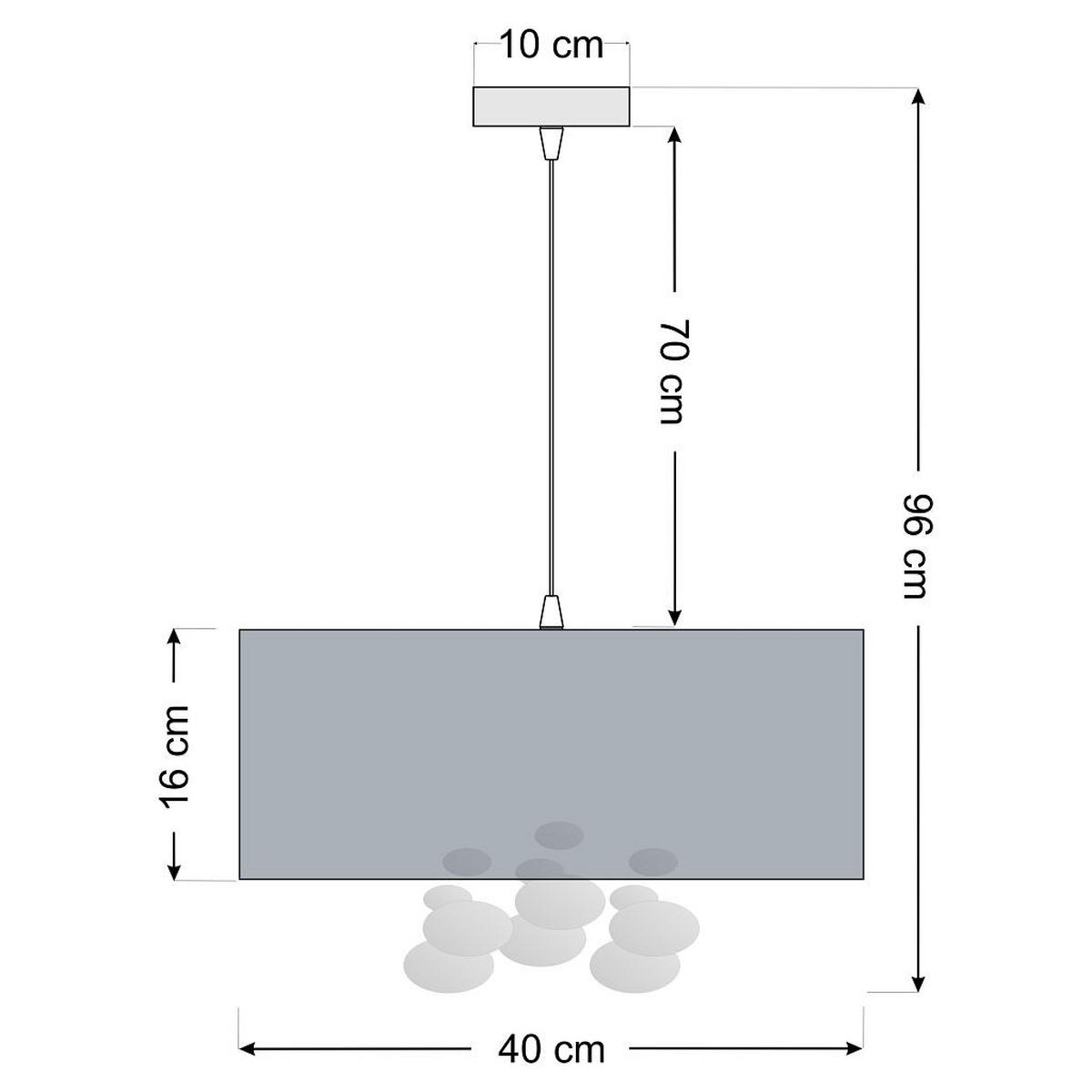 HÄNGELEUCHTE Silber 40/96 cm - Silberfarben/Weiß, Kunststoff (40/1/96cm) - ONZENO