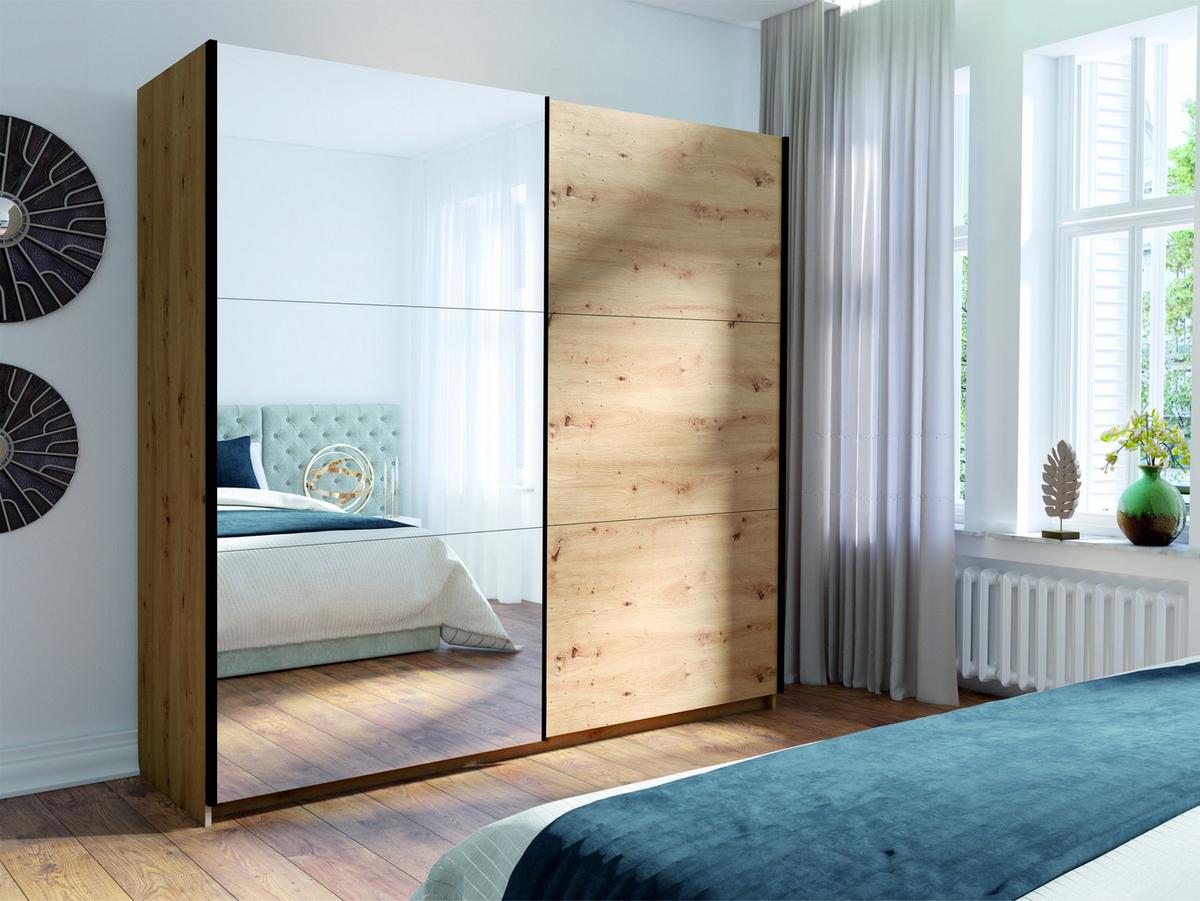 KLEIDERSCHRANK Eiche Artisan 201/207/55 - Eiche Artisan, Holzwerkstoff (201/207/55cm) - RAUMHIRSCH FURNITURE