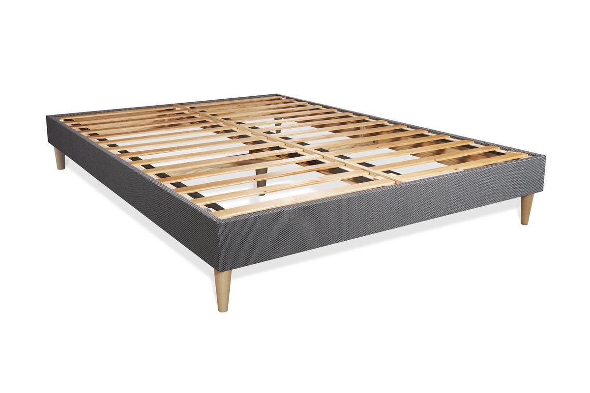 BETT Actimemo dream Memory-Schaum 150 x 190 cm h2 - Kit Bettgestell Grau - Beige/Grau, Karton/Holz (150/190cm) - ACTISOM