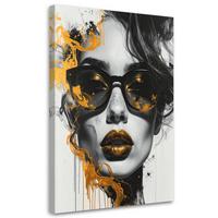 LEINWANDBILD Menschen & Charaktere 20x30cm - Goldfarben, Textil (20/30cm) - Feeby