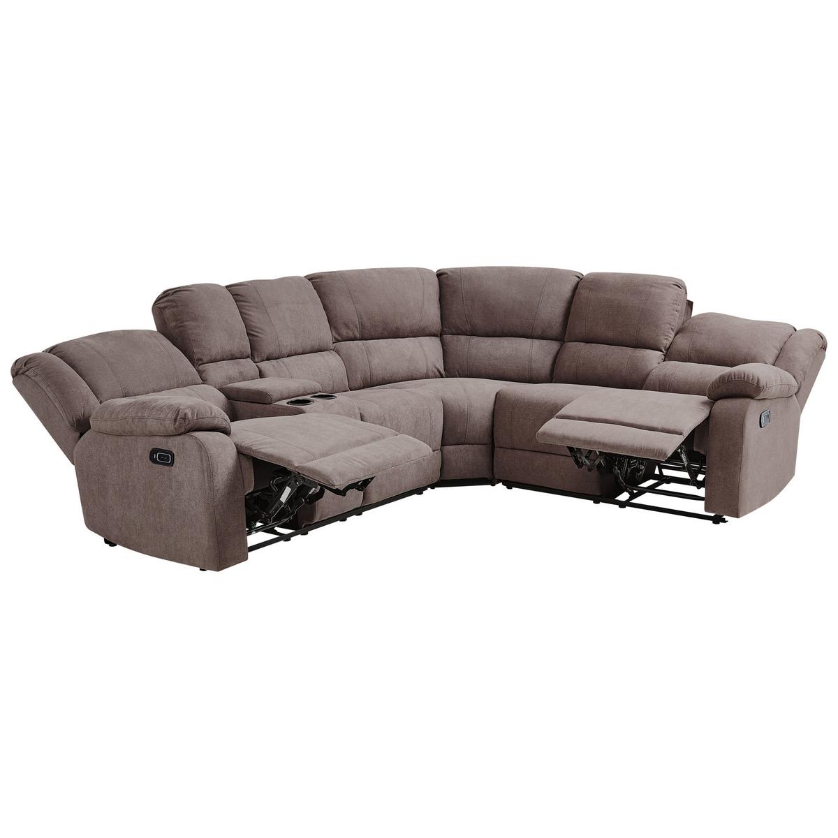 ECKSOFA Polsterbezug Taupe Rokke - Taupe, Textil (233/200cm) - Beliani