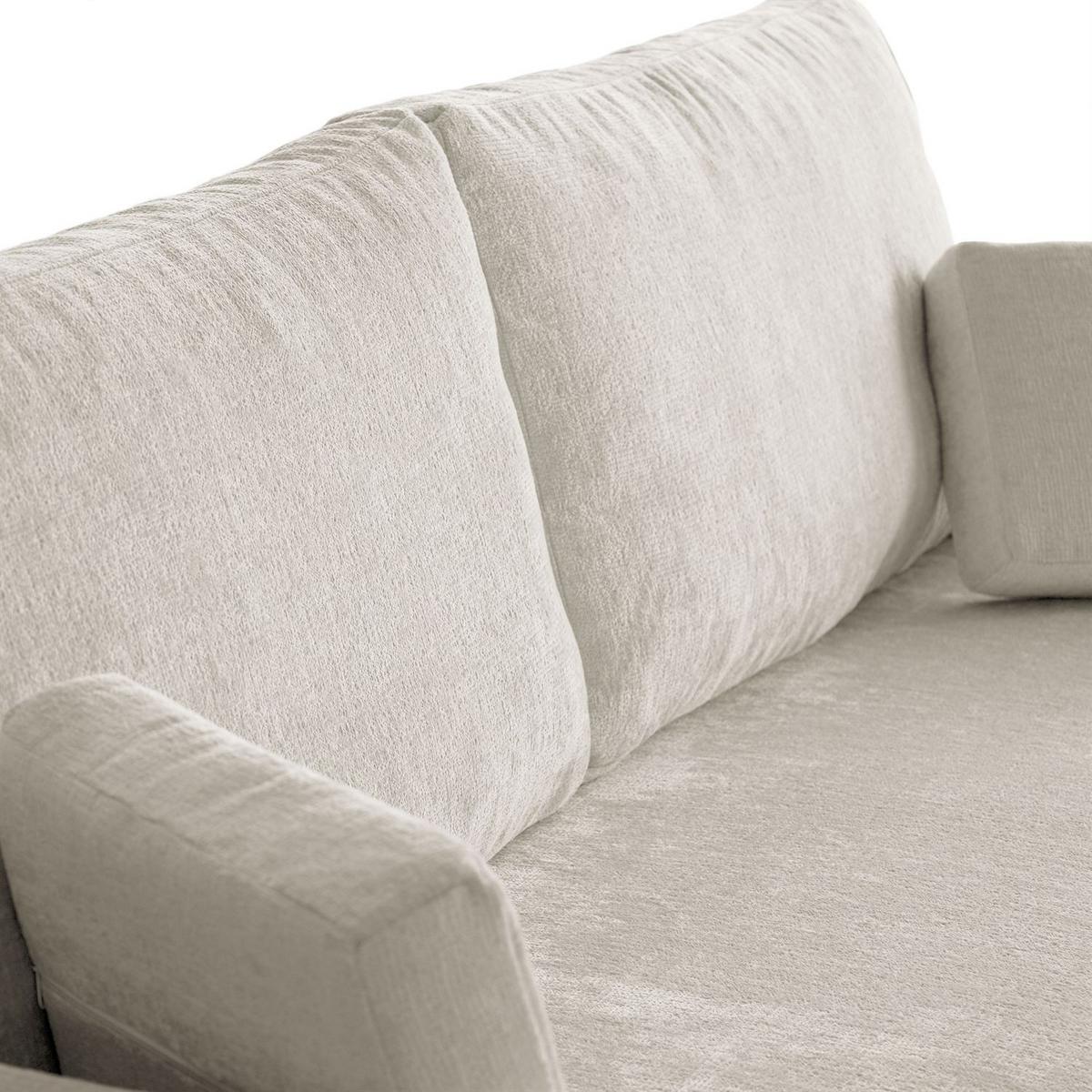 SOFA NUBO mit Schlaffunktion und Bettkasten Harmony 01 - Beige, Textil (205/91/86cm) - Lookway