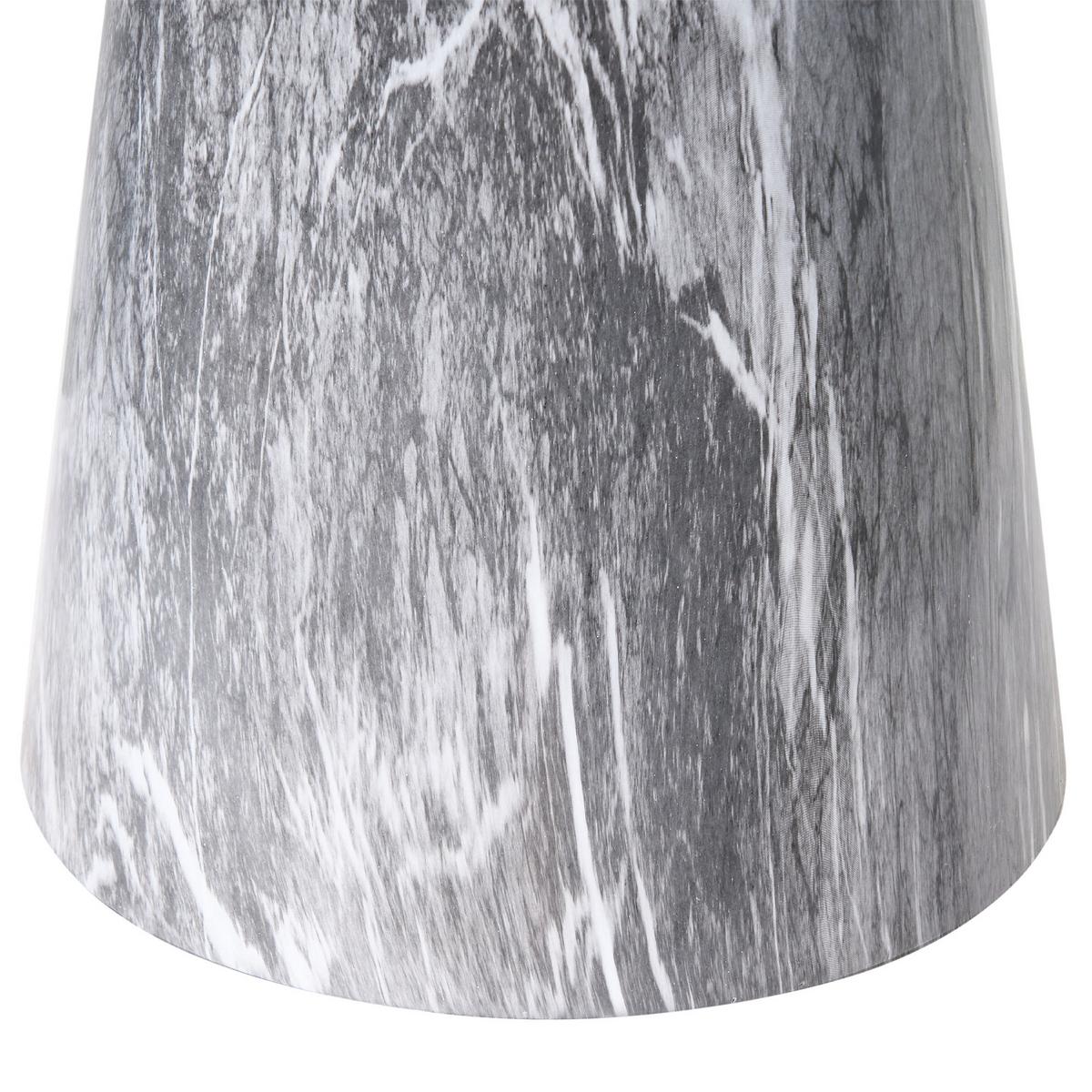 BEISTELLTISCH Sicherheitsglas Grauer Marmor Carter - Grau, Metall (40/40/55cm) - Beliani