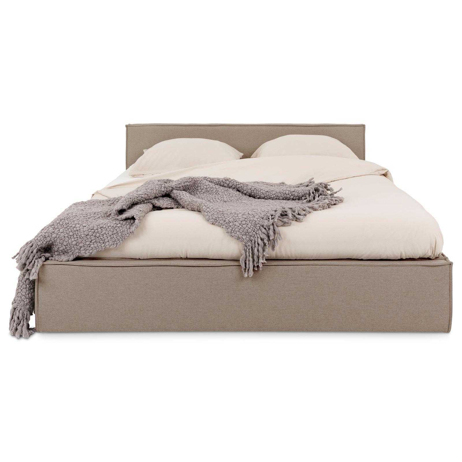 POLSTERBETT PESARO 140x200 cm greige - Greige, Textil (140/200cm) - IDIMEX