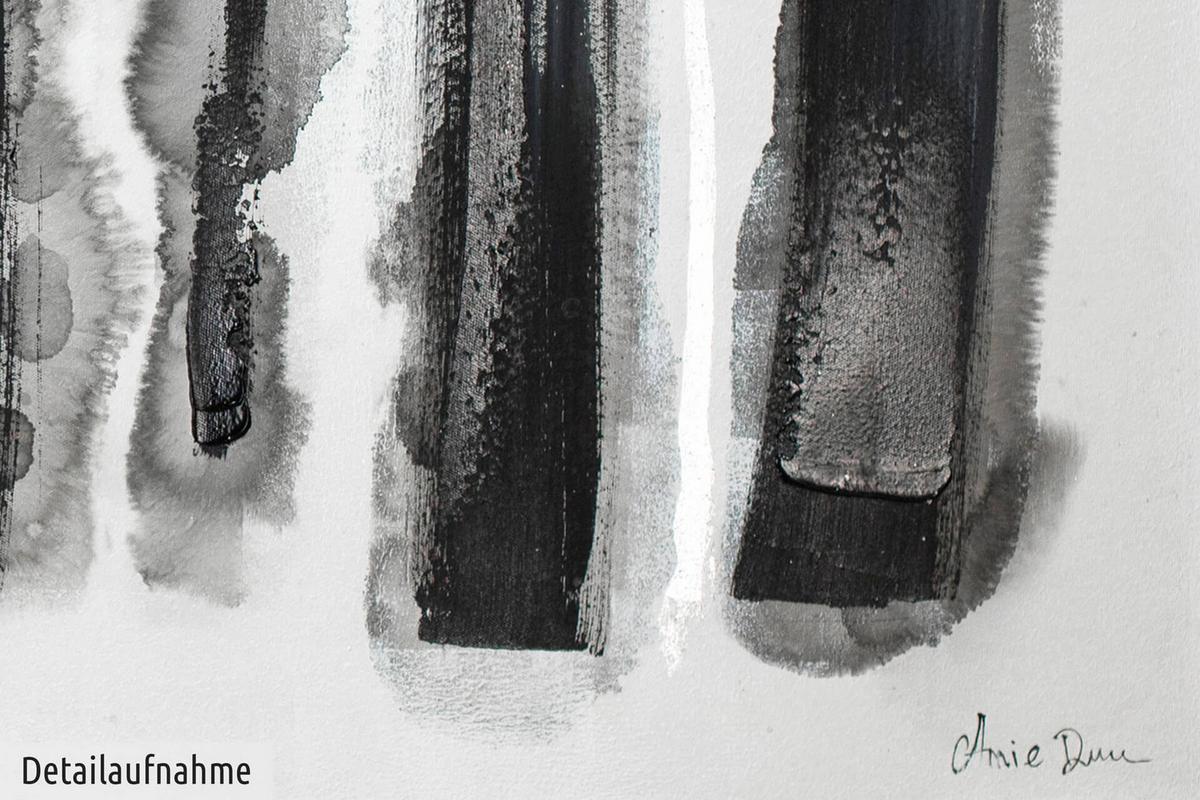 ACRYLBILD HANDGEMALT 150/50 cm - Schwarz, Holz/Textil (150/50cm) - KUNSTLOFT