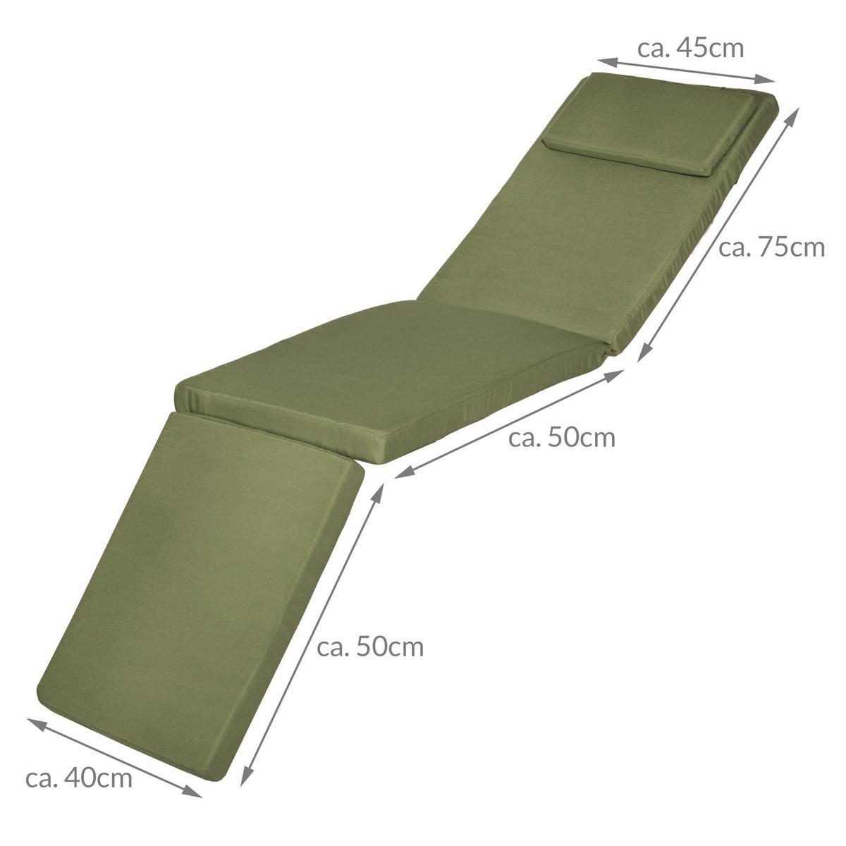 DECKCHAIRAUFLAGE Loftlux DC 175x45x5cm Olivgrün - Olivgrün, Textil (45/175cm) - Beautissu 