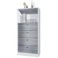 KOMMODE Pino Fronten in Avola-Anthrazit - Anthrazit, Holzwerkstoff (56/125/36cm) - Vladon
