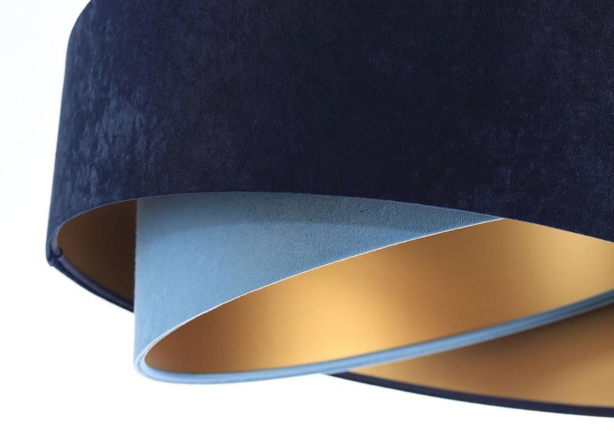 HÄNGELEUCHTE Blau 50/23 cm - Goldfarben, Kunststoff (50/1/23cm) - ONZENO