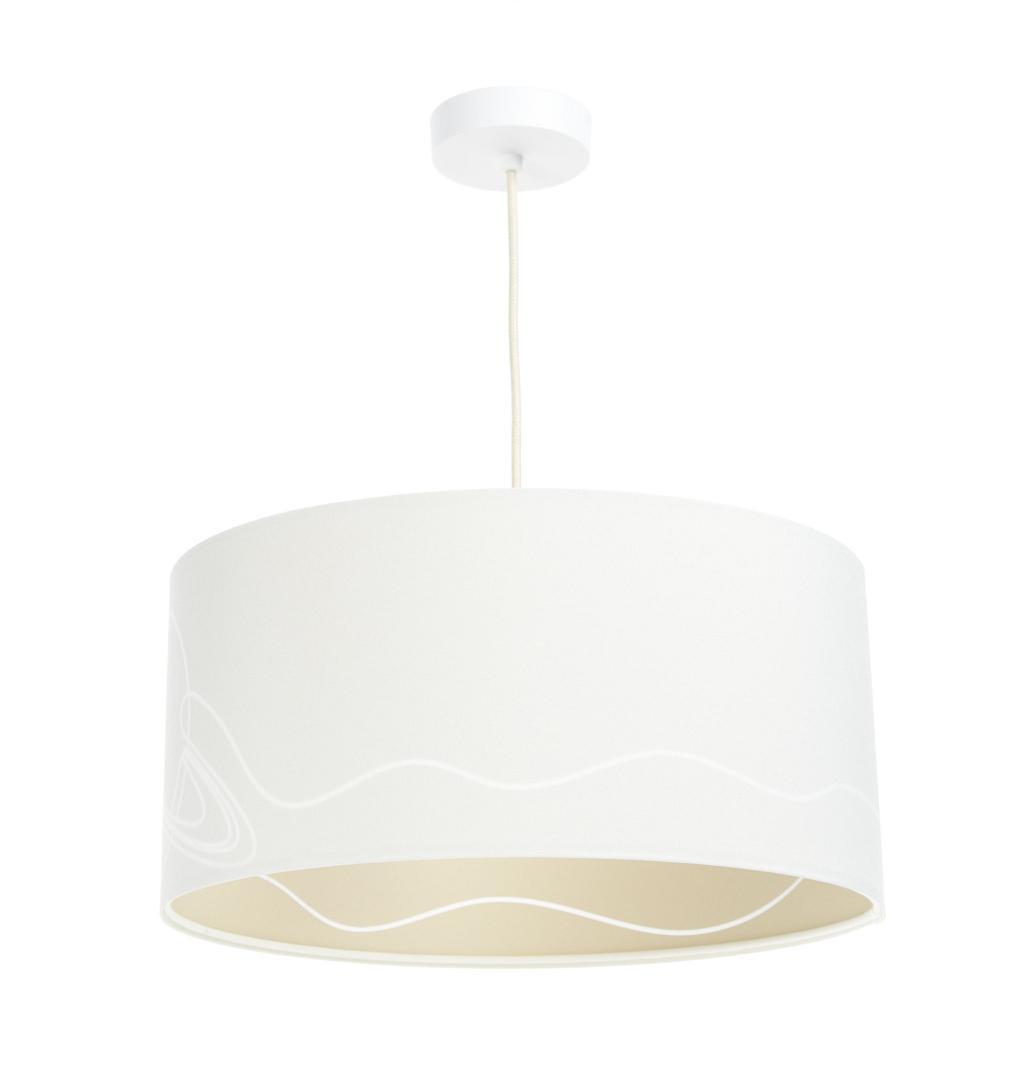 HÄNGELEUCHTE Weiß 70/100 cm - Beige/Weiß, Kunststoff (30/1.2/100cm) - ONZENO
