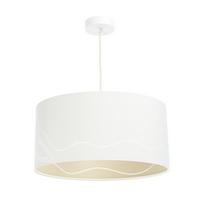 HÄNGELEUCHTE Weiß 70/100 cm - Beige/Weiß, Kunststoff (30/1.2/100cm) - ONZENO