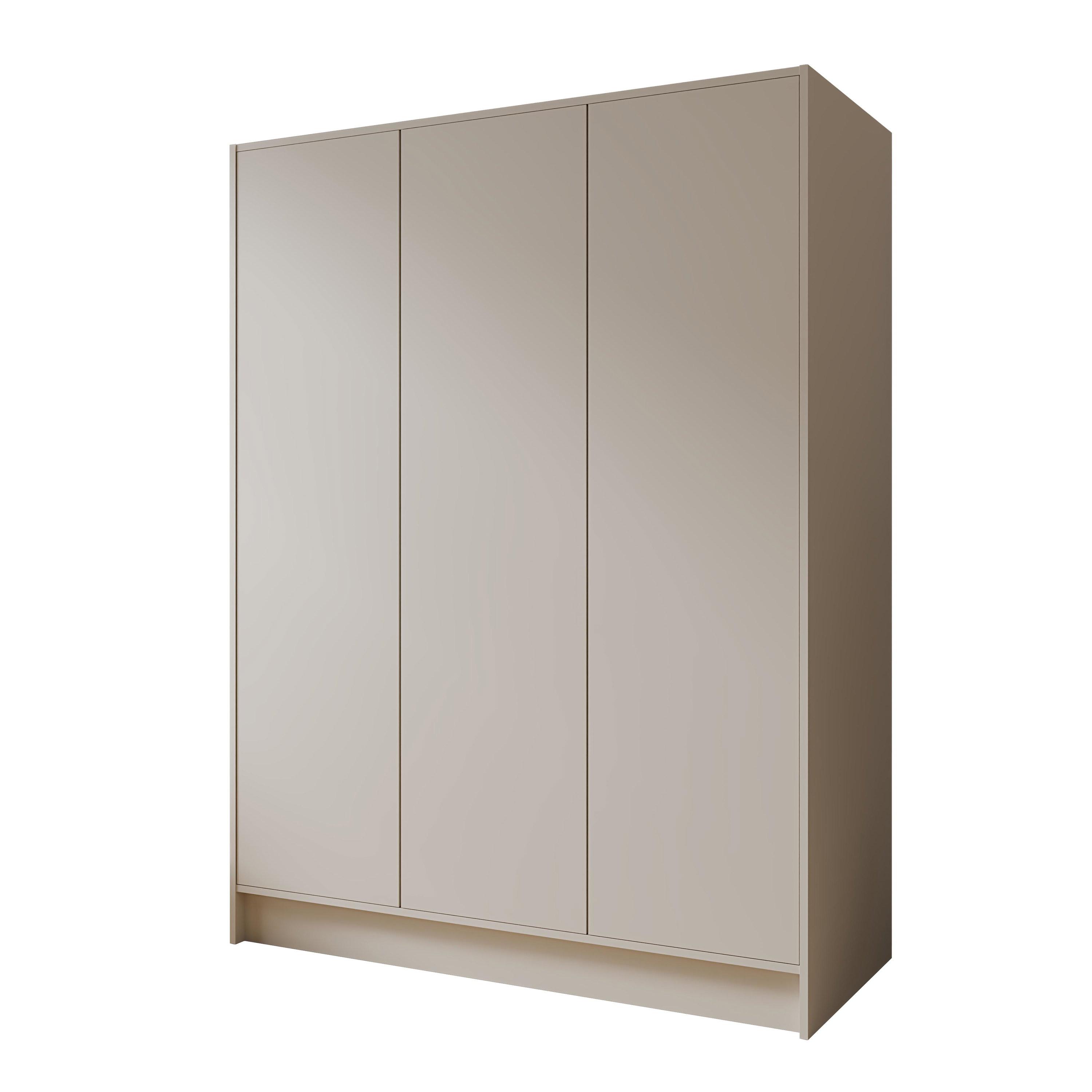 KLEIDERSCHRANK Mono Grifflos im Skandi-Stil, Kaschmir 150/200/51 cm - Kaschmir/Beige, Holzwerkstoff (150/200/51cm) - WFL GROUP