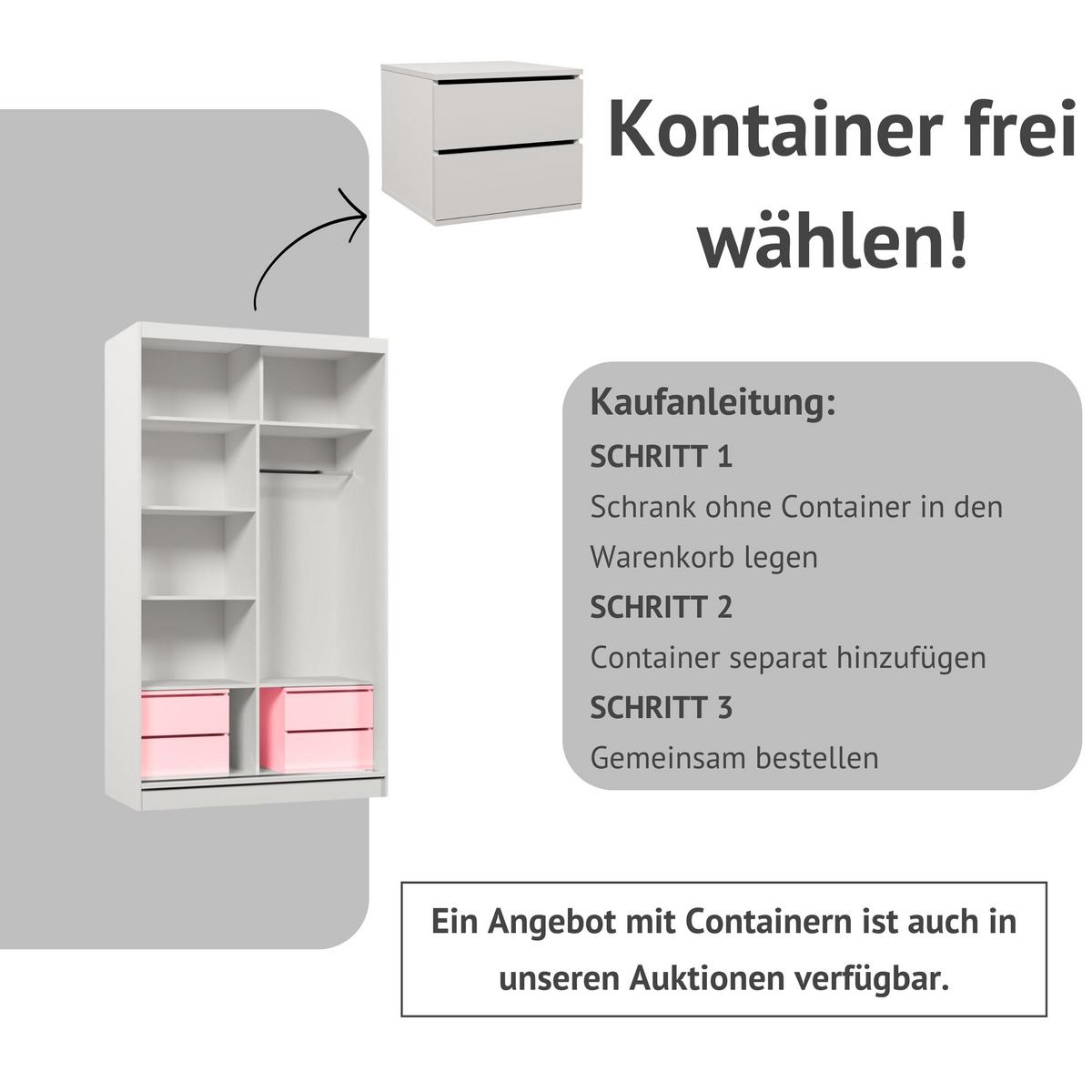 SCHWEBETÜRENSCHRANK Gaja 120/216/61 graphit mit Spiegel und Schubladeneinsätze - Graphitfarben, Holzwerkstoff (120/216/61cm) - Beautysofa