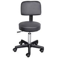 ROLLHOCKER Arbeitsstuhl Kosmetikstuhl Drehstuhl Hocker Profi Salon Stuhl Schwarz - Schwarz, Kunststoff (35/84/35cm) - HOMCOM