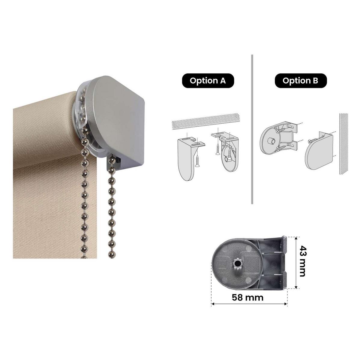 ROLLO| Beige, 60 cm x 180 cm - Beige, Kunststoff (60/180cm) - STORESDECO