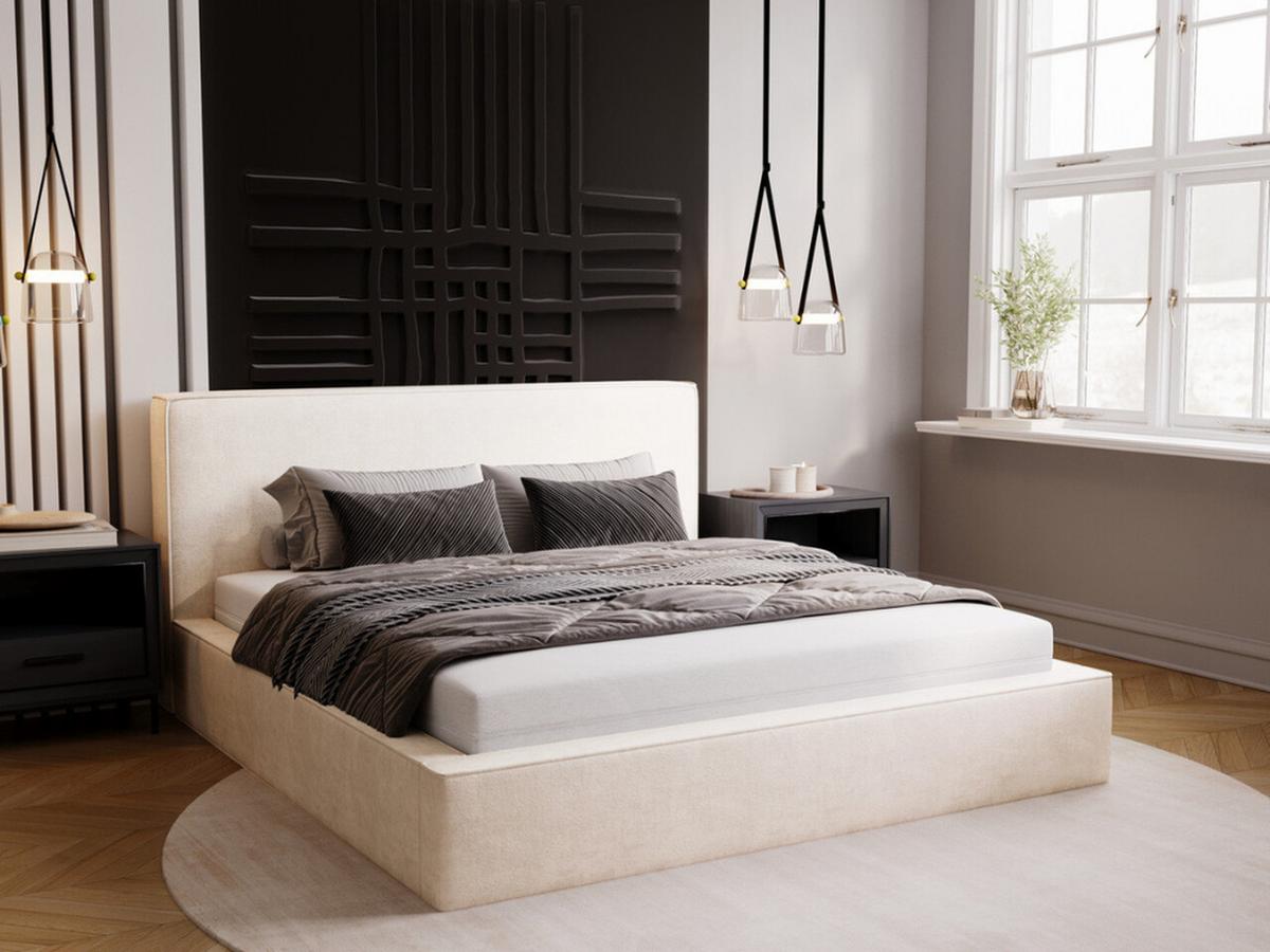 POLSTERBETT Monaco 180x200 Cremige - Creme, Textil (180/200cm) - Graingold