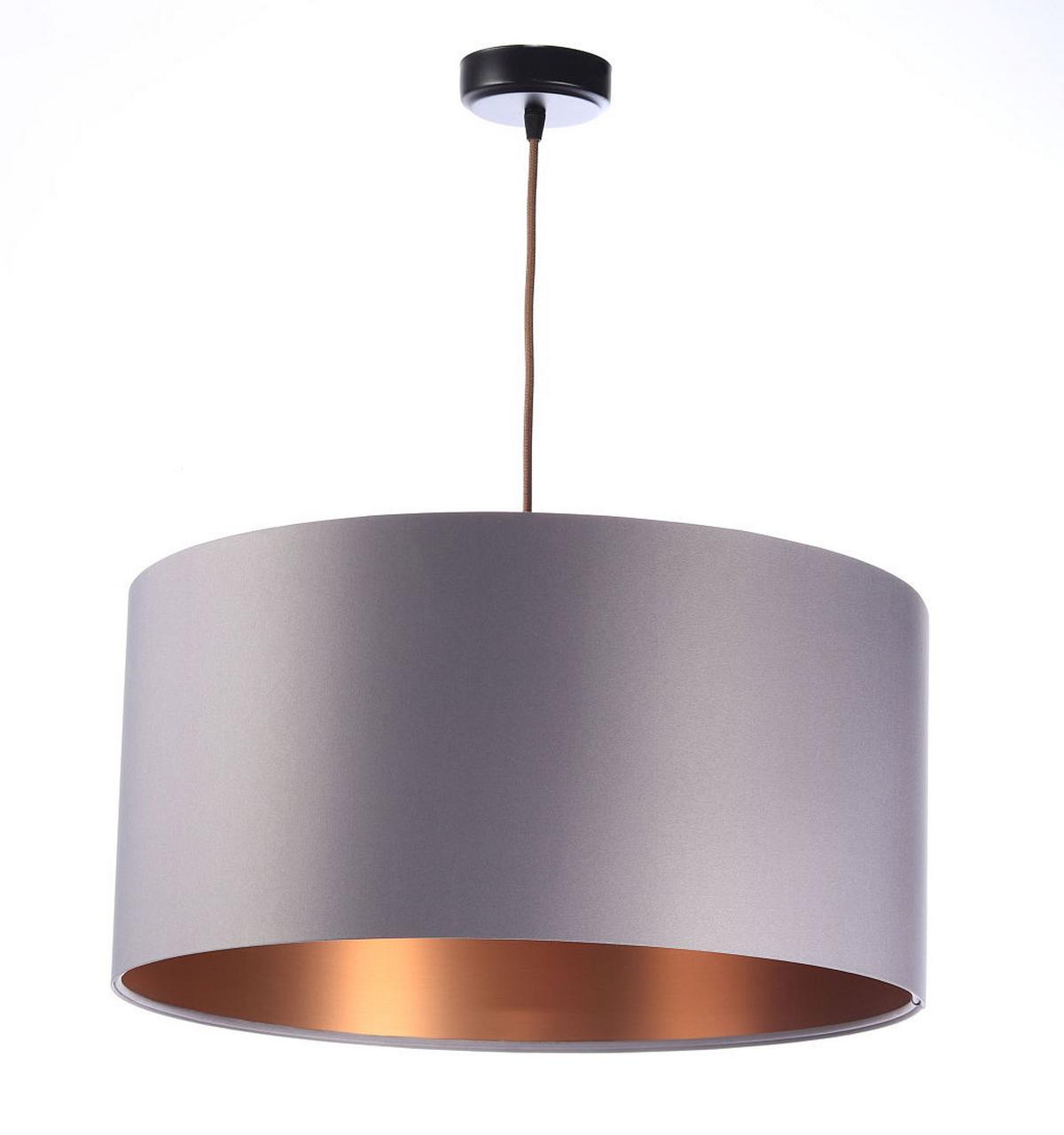 HÄNGELEUCHTE Grau 40/20 cm - Grau/Kupferfarben, Kunststoff (40/0.4/20cm) - ONZENO