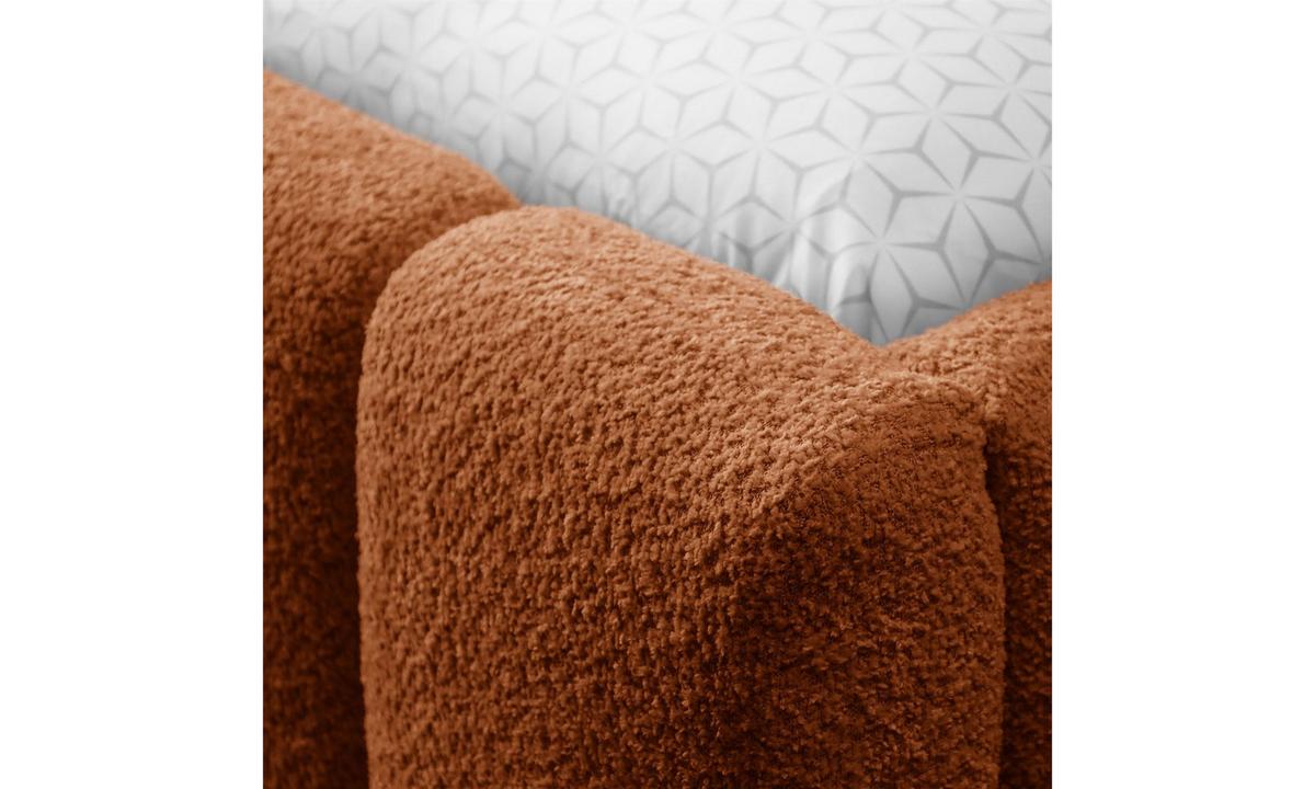 POLSTERBETT ELENA 160x200 cm Kupfer (Anthology 9), 34 Holzlatten, Kopfteil 108 cm - Kupferfarben, Textil (160/200cm) - Lookway