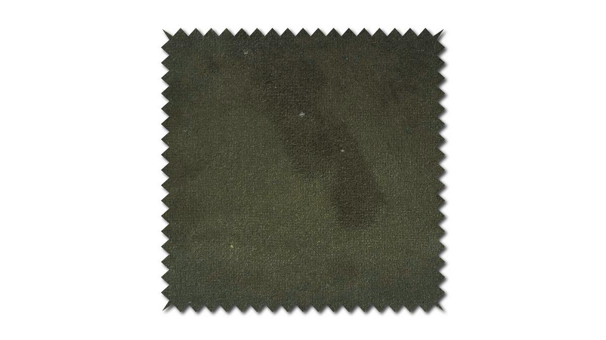 SESSEL MIT HOCKER LOTTE Dunkelgrün Velvet - Dunkelgrün/Schwarz, Textil (79/117/82cm) - KAWOLA