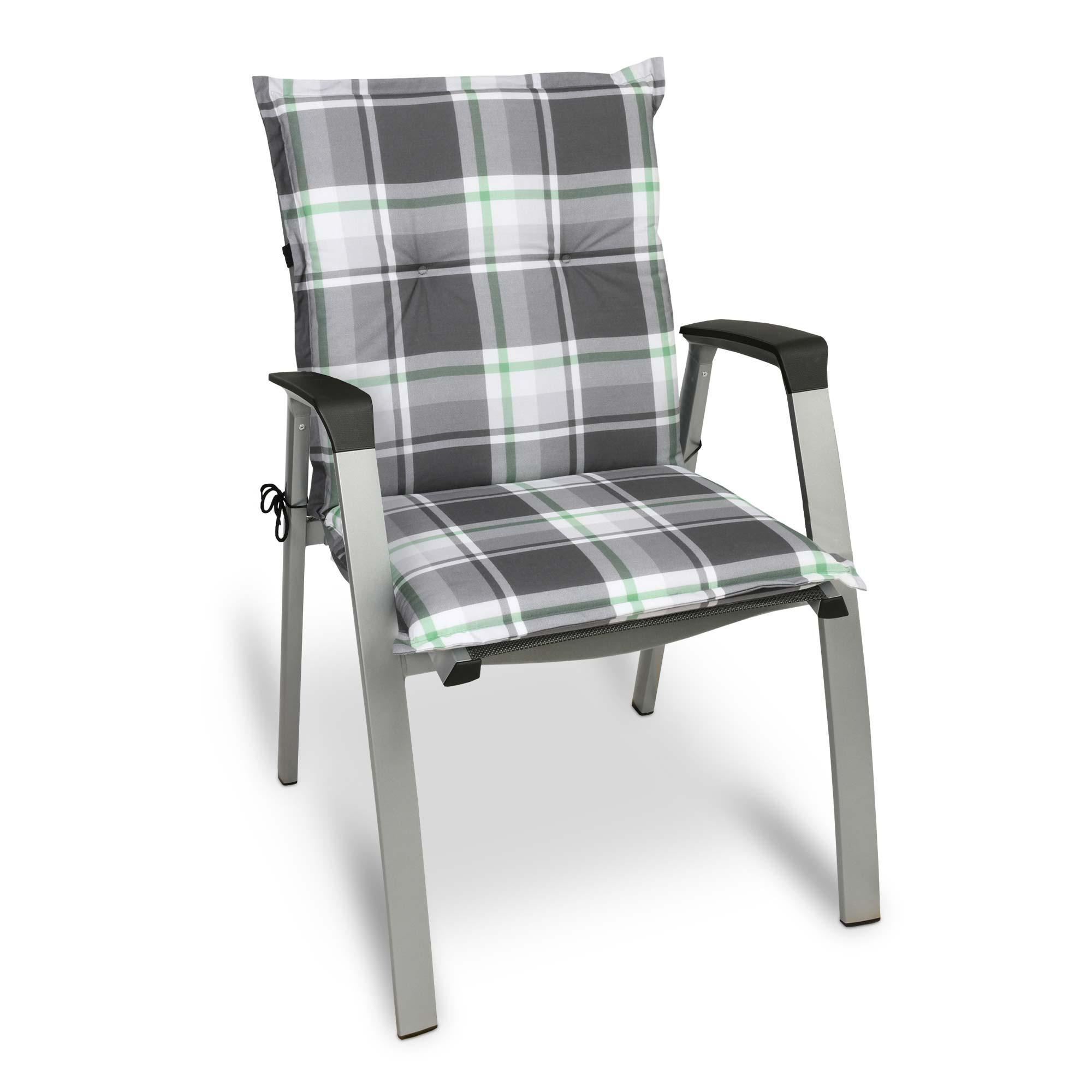 NIEDERLEHNERAUFLAGE Sunny BK 100/50/6cm Mintgrün-Kariert - Mintgrün, Textil (50/6/100cm) - Beautissu 