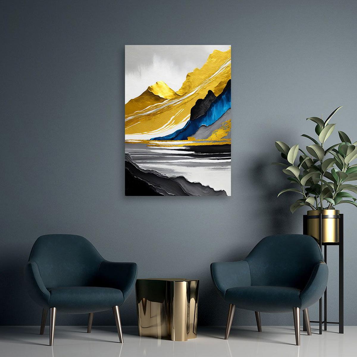 KUNSTDRUCK Gelb 80/120 cm - Gelb, Textil (80/120cm) - KUNSTLOFT