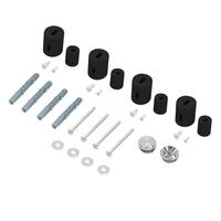 HALTERUNG FÜR BADHEIZKÖRPER Schwarz matt - Schwarz, Kunststoff (2/2/3.5cm) - LuxeBath
